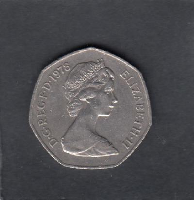 Beschrijving: 50 Pence ELIZABETH II